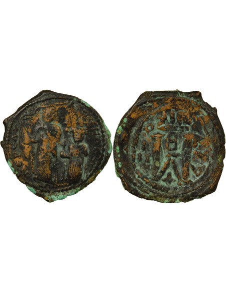 Empire Byzantin Héraclius Classe II 1 follis Cuivre An 3 (612-613) Nicomédie