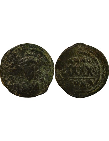 Empire Byzantin Phocas Classe II 1 follis Cuivre An 5 (606-607) Constantinople