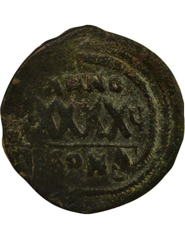 Empire Byzantin Phocas Classe II 1 follis Cuivre An 5 (606-607) Constantinople
