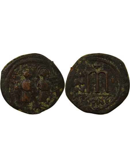 Empire Byzantin Phocas Classe I 1 follis Cuivre An 1 (602-603) Constantinople