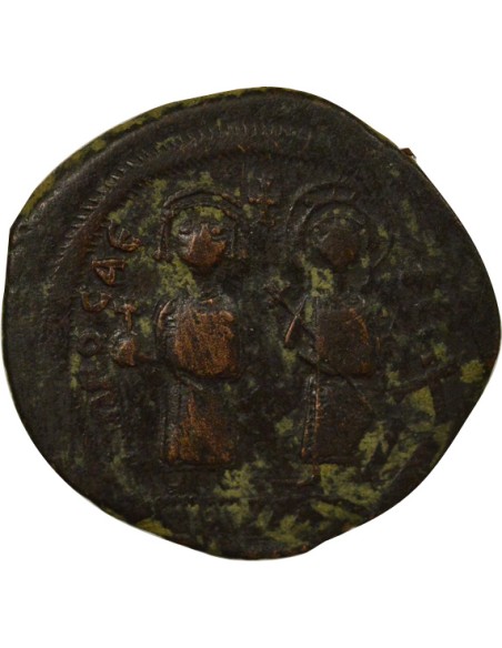 Empire Byzantin Phocas Classe I 1 follis Cuivre An 1 (602-603) Constantinople