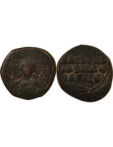 Empire Byzantin Classe A2 1 follis Cuivre 976-1035 Constantinople
