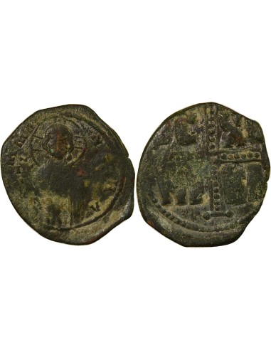 Empire Byzantin Classe C 1 follis Cuivre 1042-1050 Constantinople
