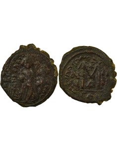 Empire Byzantin Héraclius Classe II 1 follis Cuivre An 4 (613-614) Constantinople