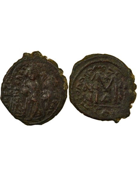 Empire Byzantin Héraclius Classe II 1 follis Cuivre An 4 (613-614) Constantinople