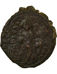 Empire Byzantin Héraclius Classe II 1 follis Cuivre An 4 (613-614) Constantinople 2
