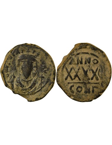 Empire Byzantin Phocas Classe II 1 follis Cuivre An 6 (607-608) Constantinople