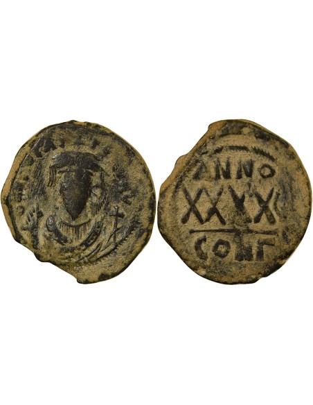 Empire Byzantin Phocas Classe II 1 follis Cuivre An 6 (607-608) Constantinople