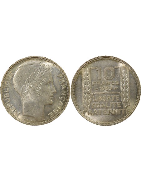 Turin 10 francs Argent 1939 A Paris