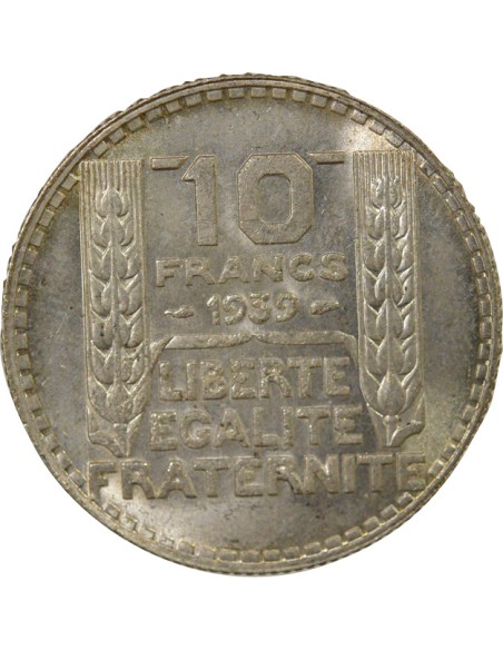 Turin 10 francs Argent 1939 A Paris