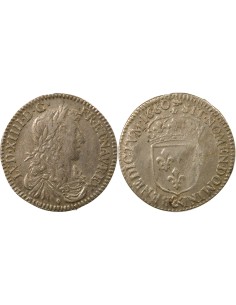 Louis XIV au Buste Juvénile 1/12 ecu Argent 1660 & Aix-en-Provence