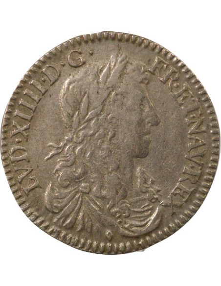 Louis XIV au Buste Juvénile 1/12 ecu Argent 1660 & Aix-en-Provence