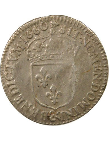 Louis XIV au Buste Juvénile 1/12 ecu Argent 1660 & Aix-en-Provence