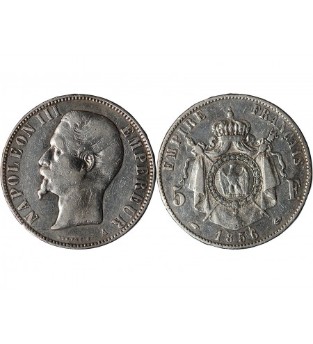 NAPOLEON III - 5 FRANCS ARGENT 1856 A PARIS