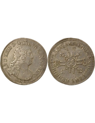 Louis XIV aux Huit L 1 écu Argent 1704