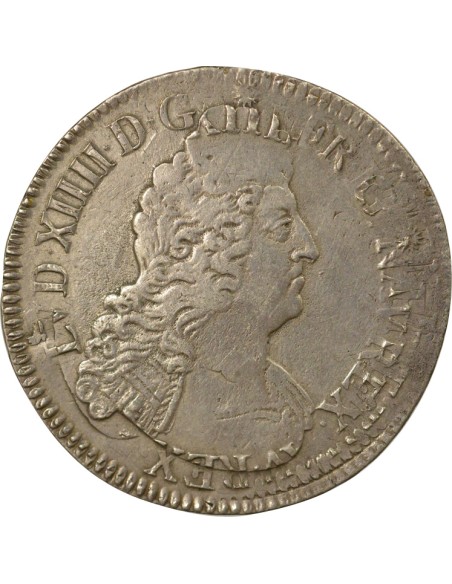 Louis XIV aux Huit L 1 écu Argent 1704
