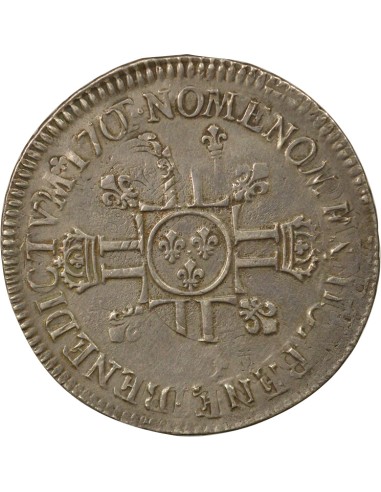 Louis XIV aux Huit L 1 écu Argent 1704