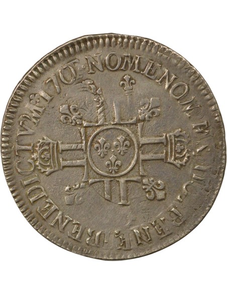 Louis XIV aux Huit L 1 écu Argent 1704