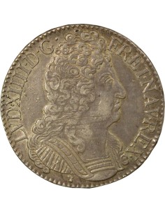 Louis XIV aux Trois Couronnes 1 écu Argent 1712 D Lyon 2
