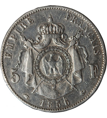 NAPOLEON III - 5 FRANCS ARGENT 1856 A PARIS