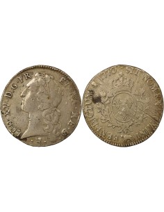 Louis XV au Bandeau 1 écu Argent 1770 Pau