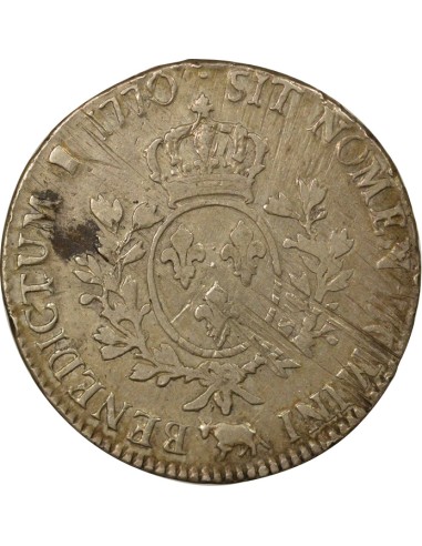 Louis XV au Bandeau 1 écu Argent 1770 Pau