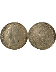 Louis XV au Bandeau 1 écu Argent 1764 L Bayonne