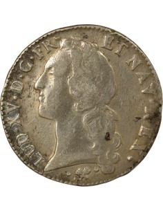 Louis XV au Bandeau 1 écu Argent 1764 L Bayonne 2