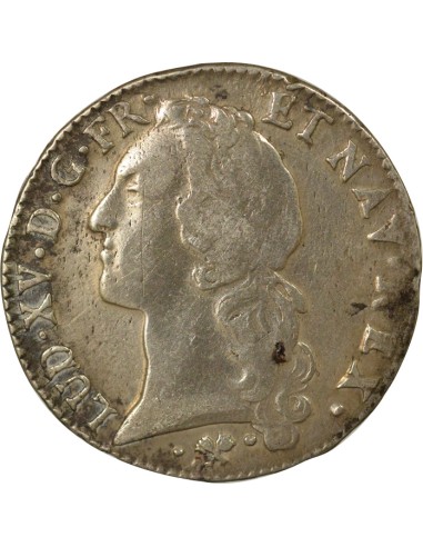 Louis XV au Bandeau 1 écu Argent 1764 L Bayonne