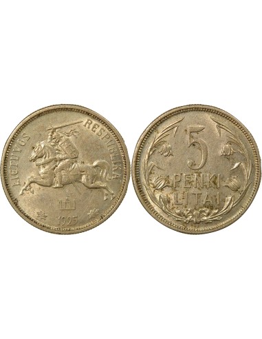 Lituanie 5 Litai Argent - 1925 Londres 5 litai Argent 1925 Londres