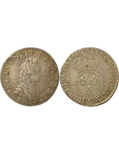 Louis XV Vertugadin 1 écu Argent 1716 9 Rennes