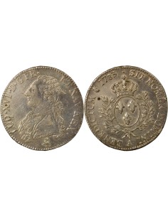Louis XVI au Buste Habillé 1 écu Argent 1783 A - Paris