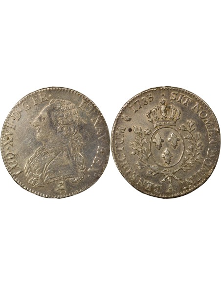 Louis XVI au Buste Habillé 1 écu Argent 1783 A - Paris