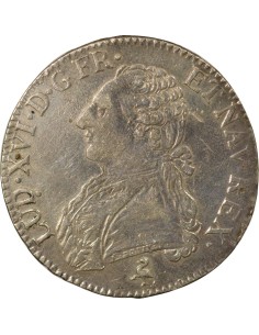 Louis XVI au Buste Habillé 1 écu Argent 1783 A - Paris 2