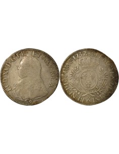 Louis XV au Buste Habillé 1 écu Argent 1726 K Bordeaux
