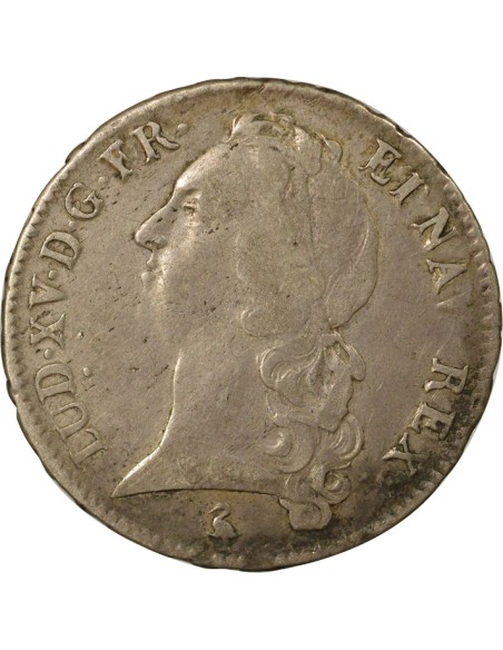 Louis XV au Bandeau 1 écu Argent 1759 A - Paris