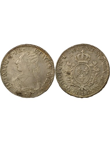 Louis XVI au Buste Habillé 1 écu Argent 1783 L Bayonne