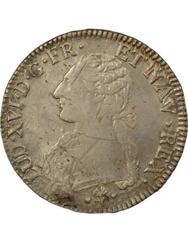 Louis XVI au Buste Habillé 1 écu Argent 1783 L Bayonne