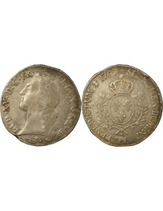 Louis XV au Bandeau 1 écu Argent 1767 Pau