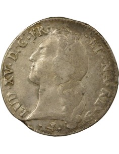 Louis XV au Bandeau 1 écu Argent 1767 Pau 2