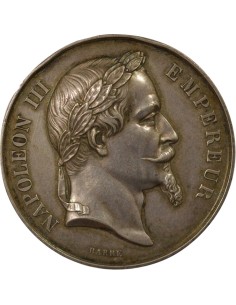 Napoléon III Ecole d'Arts & Métiers 1 médaille Argent 1870 2