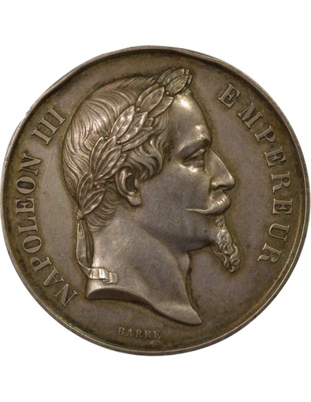 Napoléon III Ecole d'Arts & Métiers 1 médaille Argent 1870