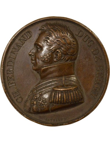 Duc de Berry - Médaille Cuivre - 1820 1 médaille Cuivre 1820