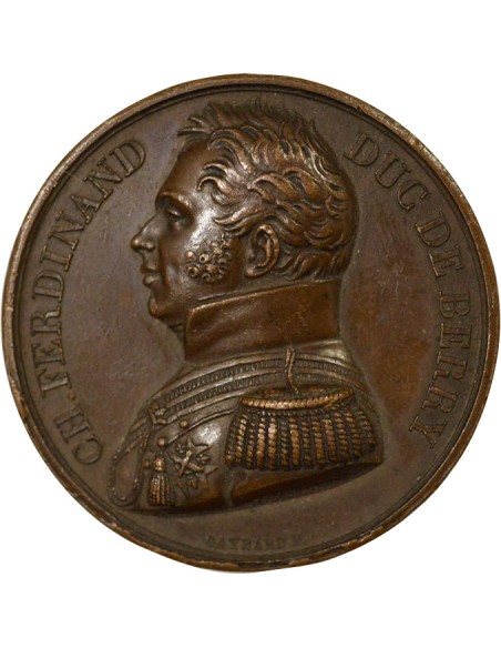 Duc de Berry - Médaille Cuivre - 1820 1 médaille Cuivre 1820
