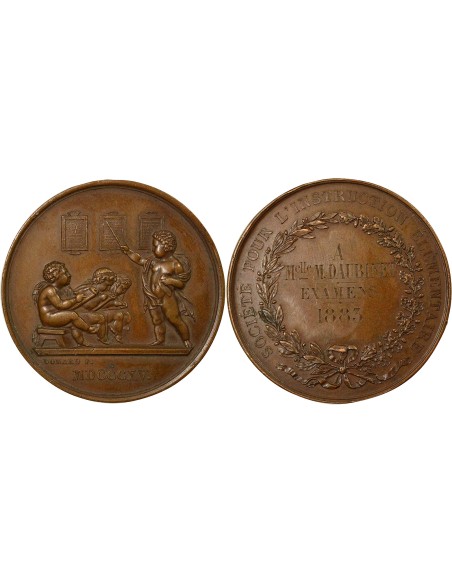 Instruction Elémentaire 1 médaille Cuivre 1883