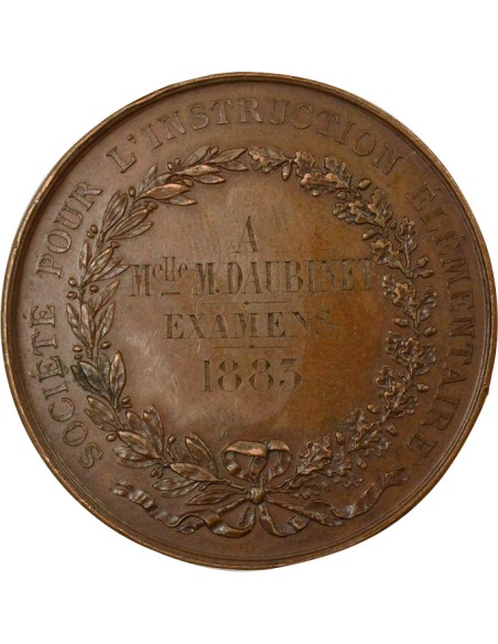 Instruction Elémentaire 1 médaille Cuivre 1883