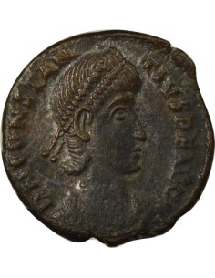 Rome Empire Constance II Soldat terrassant Cavalier 1 nummus Cuivre 351-355 Nicomédie 2