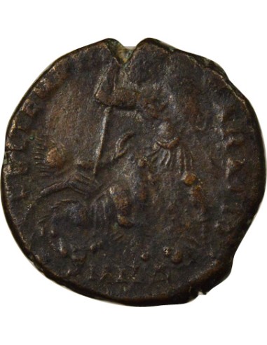 Rome Empire Constance II Soldat terrassant Cavalier 1 nummus Cuivre 351-355 Nicomédie