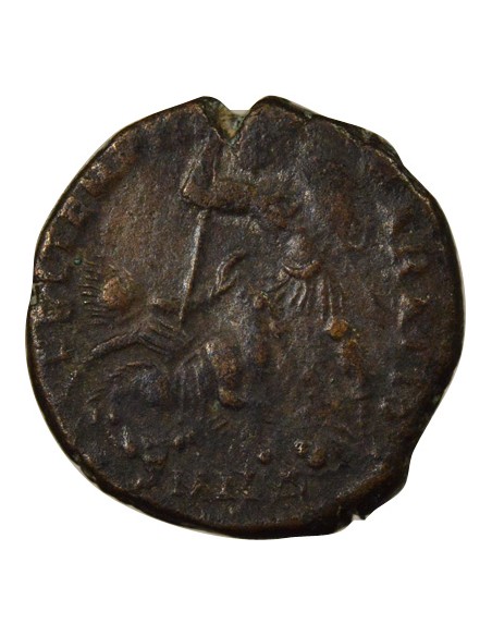 Rome Empire Constance II Soldat terrassant Cavalier 1 nummus Cuivre 351-355 Nicomédie
