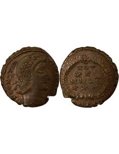 Rome Empire Constance II Voeux Vicennaux 1 nummus Cuivre 347-348 Cyzique